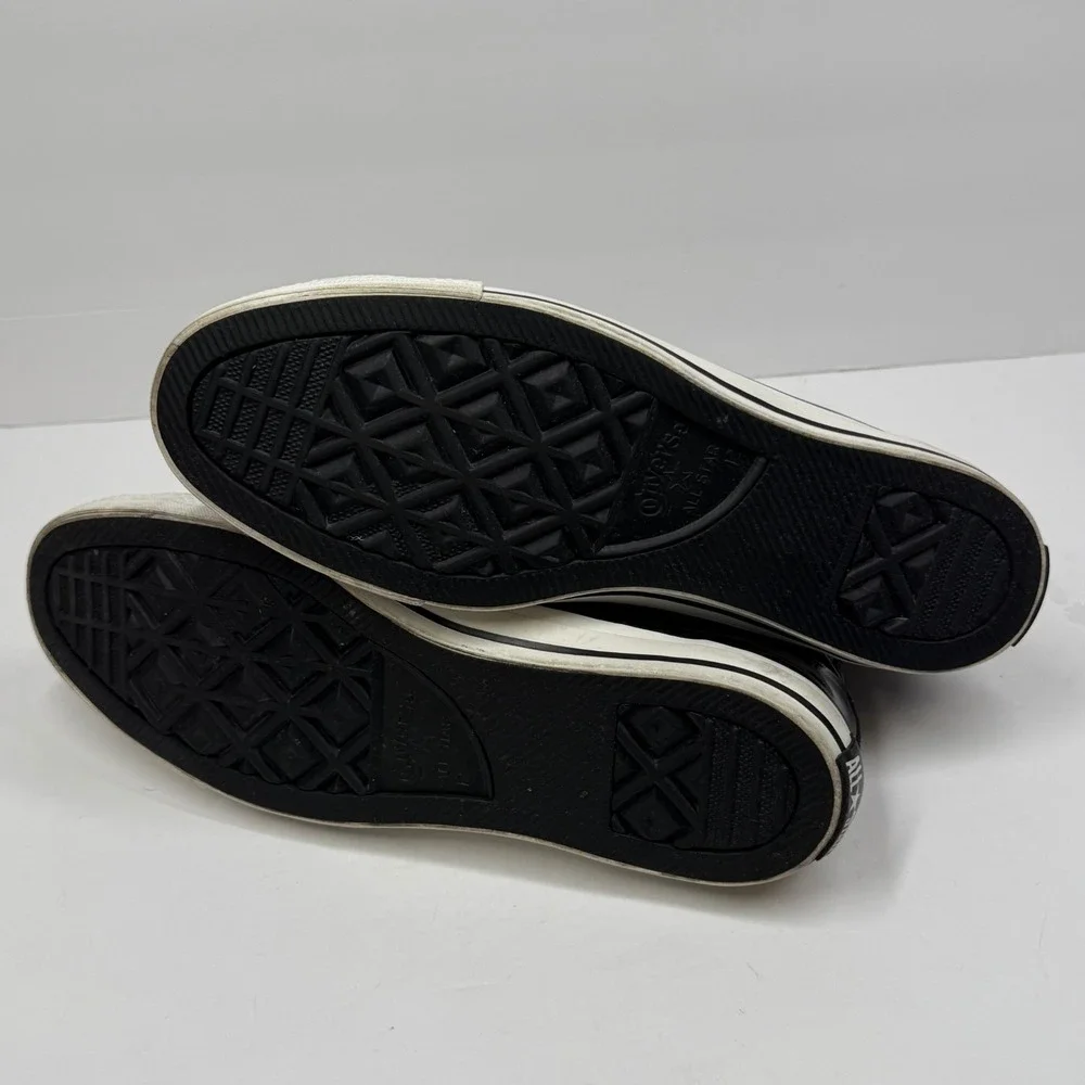 Converse Chuck Taylor High Top Sneaker Patent Leather Black Casual Size 12 - Picture 7 of 9